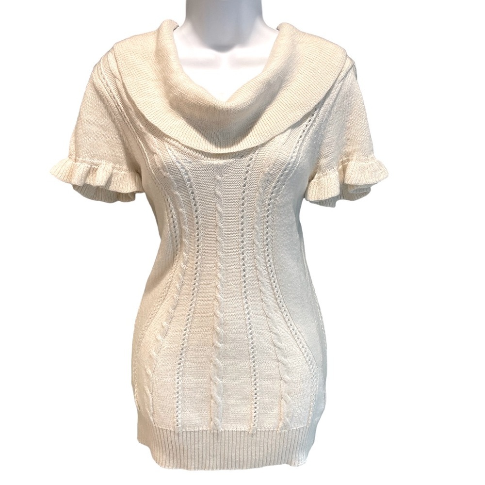 Arden B Cow Neck Knit Sweater